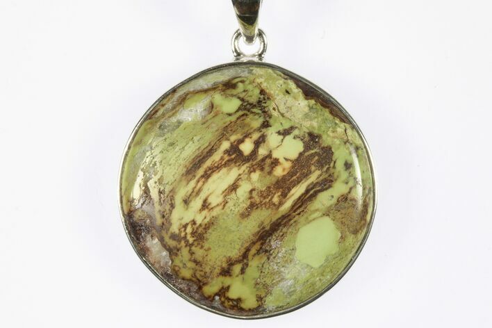 Green Gaspeite Pendant (Necklace) - Sterling Silver #228715